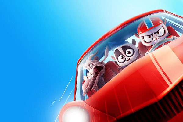 Zhi e Shelby dirigindo carro em alta velocidade