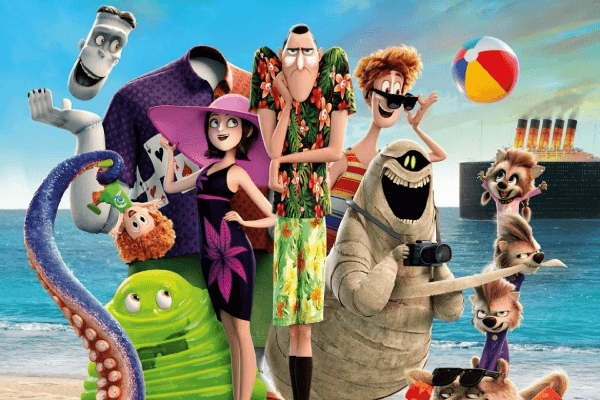 Drácula, Mavis, Johnny, Dennis e seus amigos em uma viagem de cruzeiro